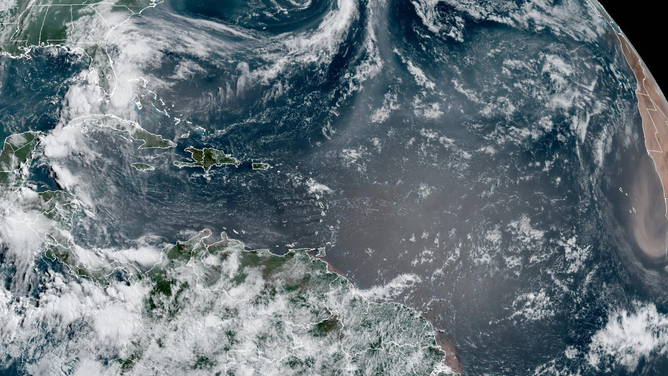 The Saharan Dust Layer seen over the Atlantic Ocean on Wednesday, June 4, 2025.